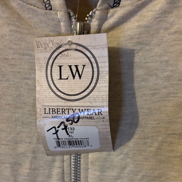 Beige Feather Design Hoodie - Picture 5 of 12